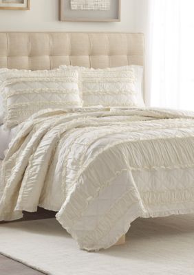 Stone Cottage Ivory Ruffle Quilt Set Belk