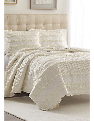 Stone Cottage Ivory Ruffle Quilt Set Belk