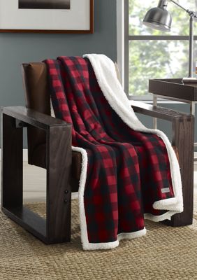 Cabin Plaid Cotton Flannel Throw Blanket