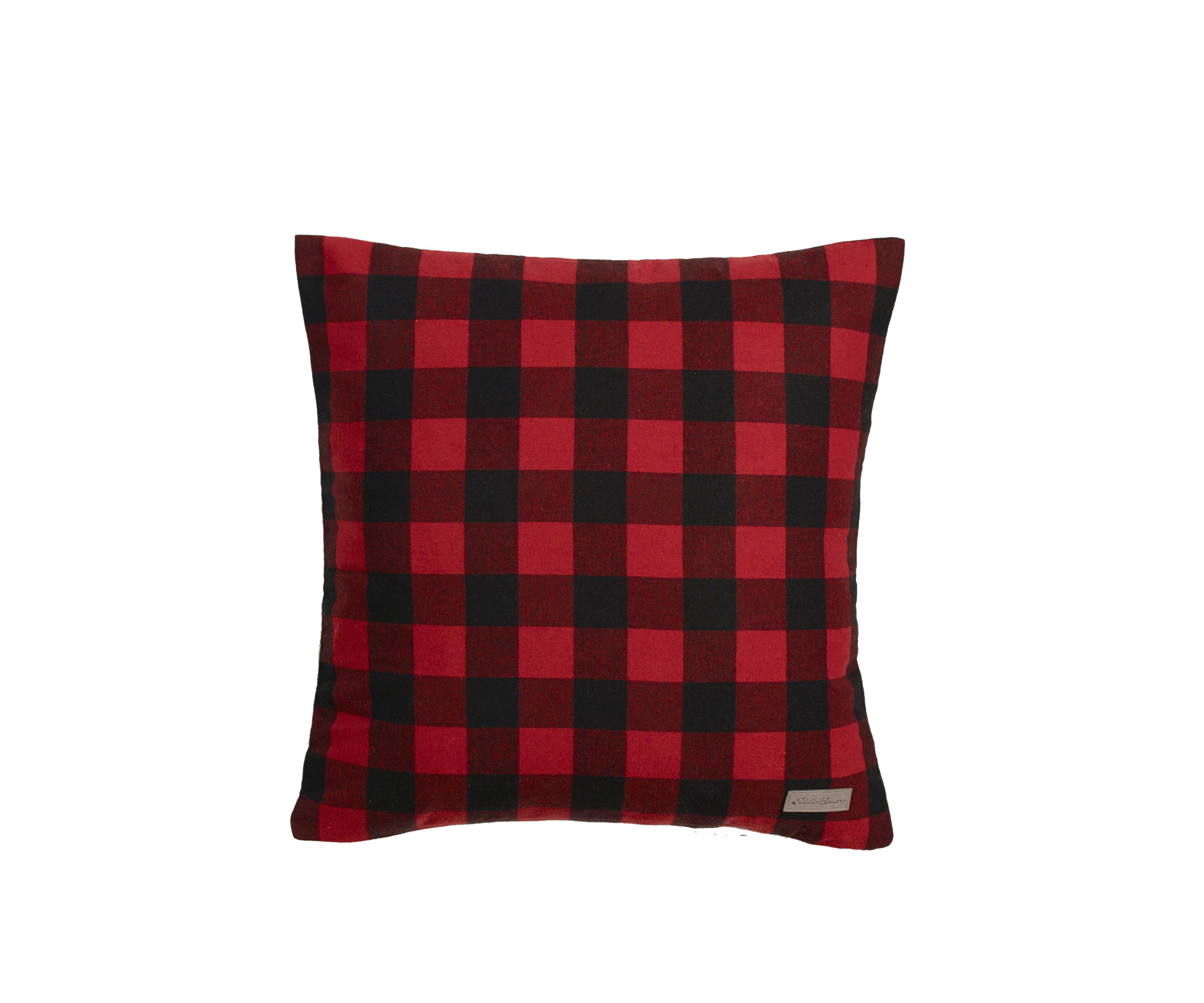 Cabin Plaid Flannel Sherpa Throw Pillow