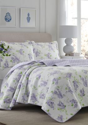 Laura Ashley Twin Keighley Lt Pastel Purple Quilt Set Belk