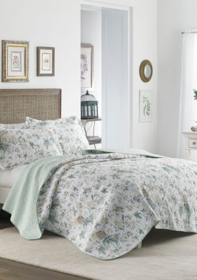 Laura Ashley Breezy Floral Quilt Set