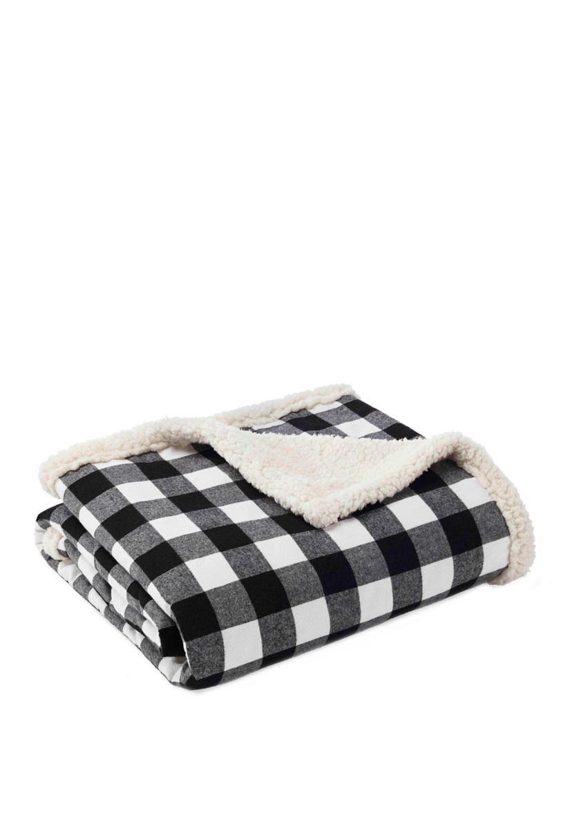 Flannel Sherpa Throw