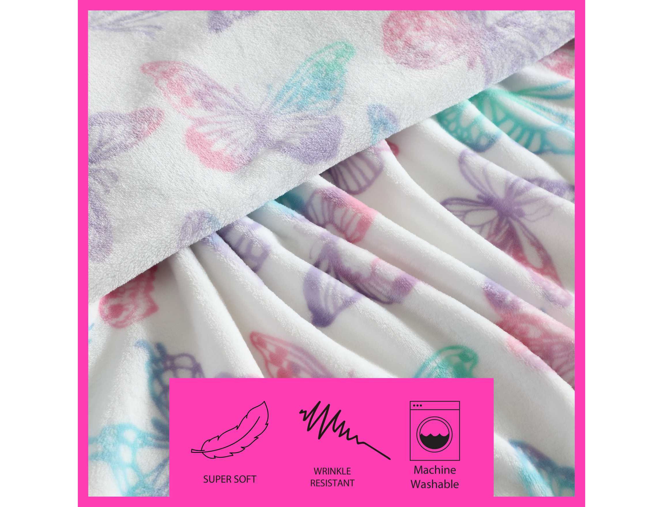 Butterfly Rainbow Microfiber Throw Open Stock