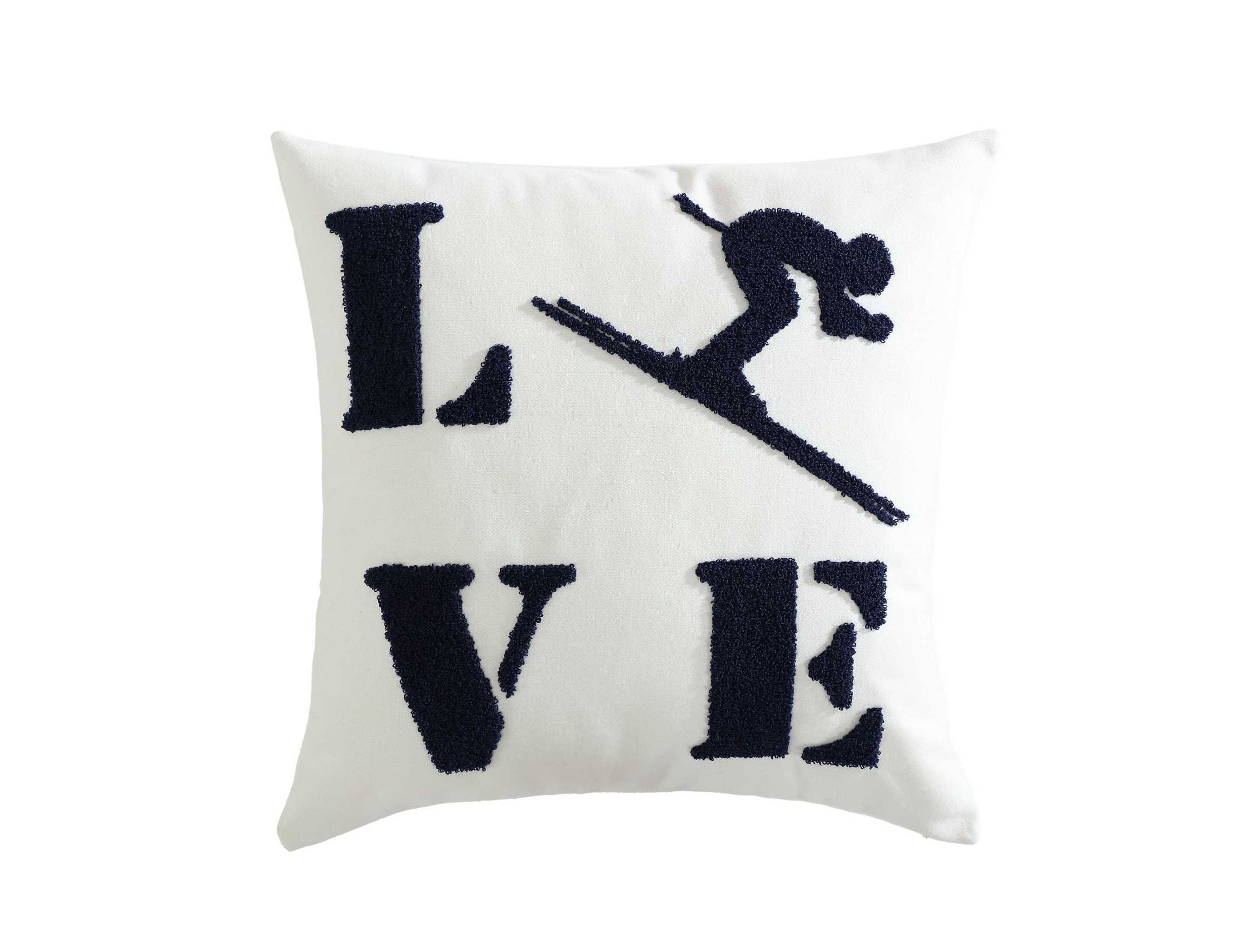 Love Ski Microfiber Decorative Pillow