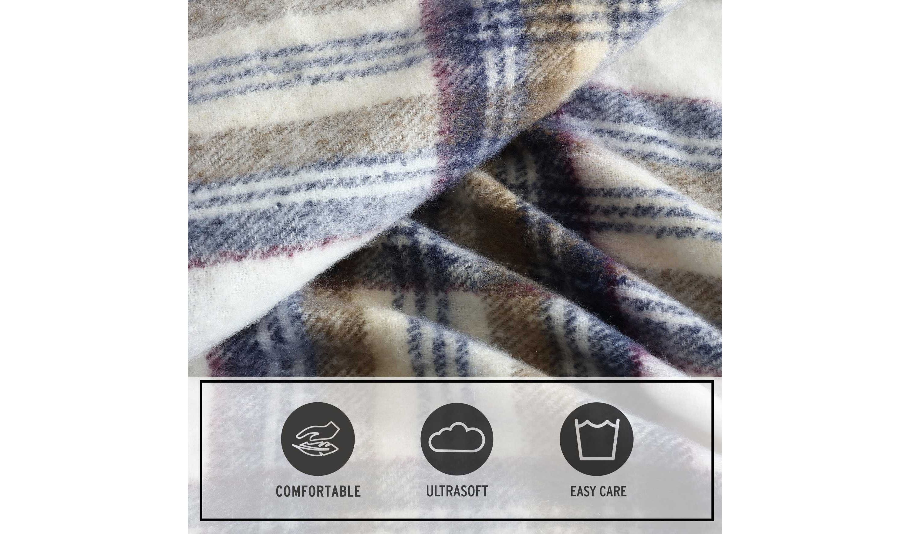 Edgewood Plaid Microfiber Throw