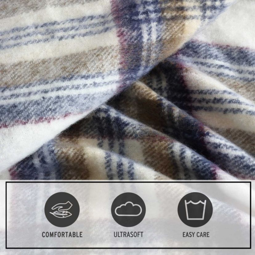 Edgewood Plaid Microfiber Throw