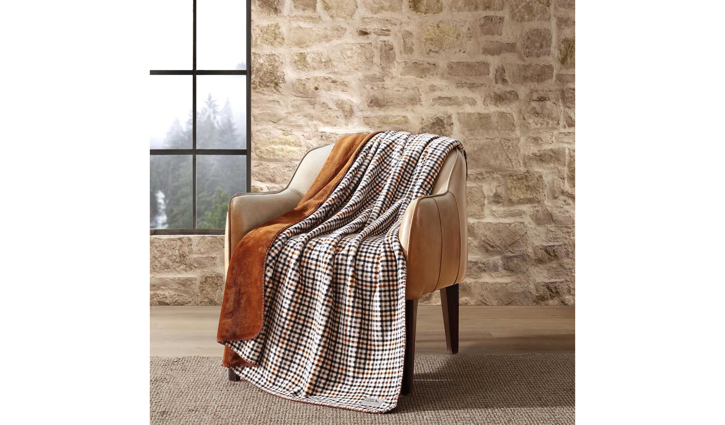 Griffin Plaid Microfiber Throw