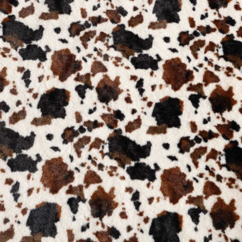 Spotted Cow Print Microfiber Throw
