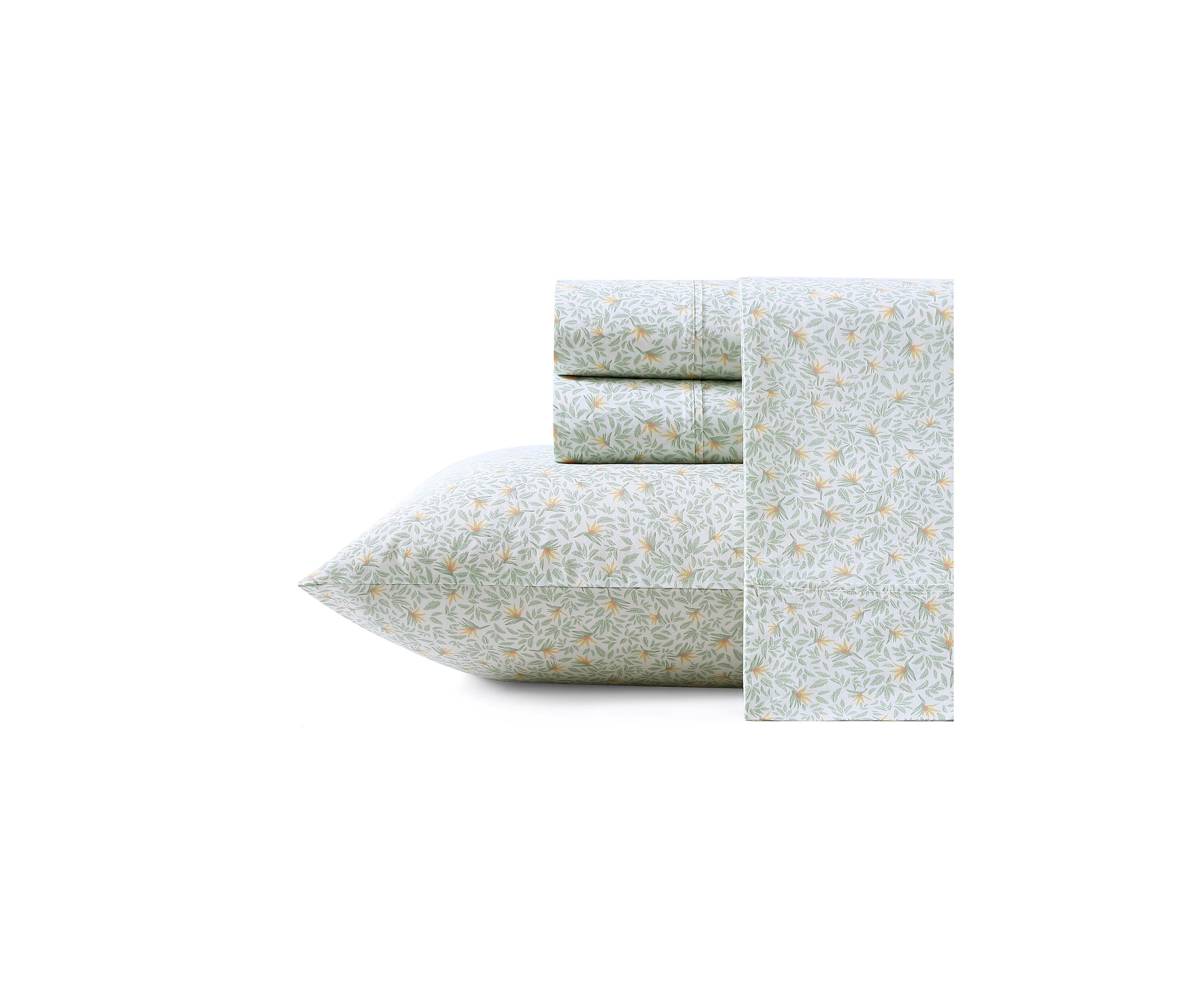 Crane Flower Cotton Cooling Sheet Set