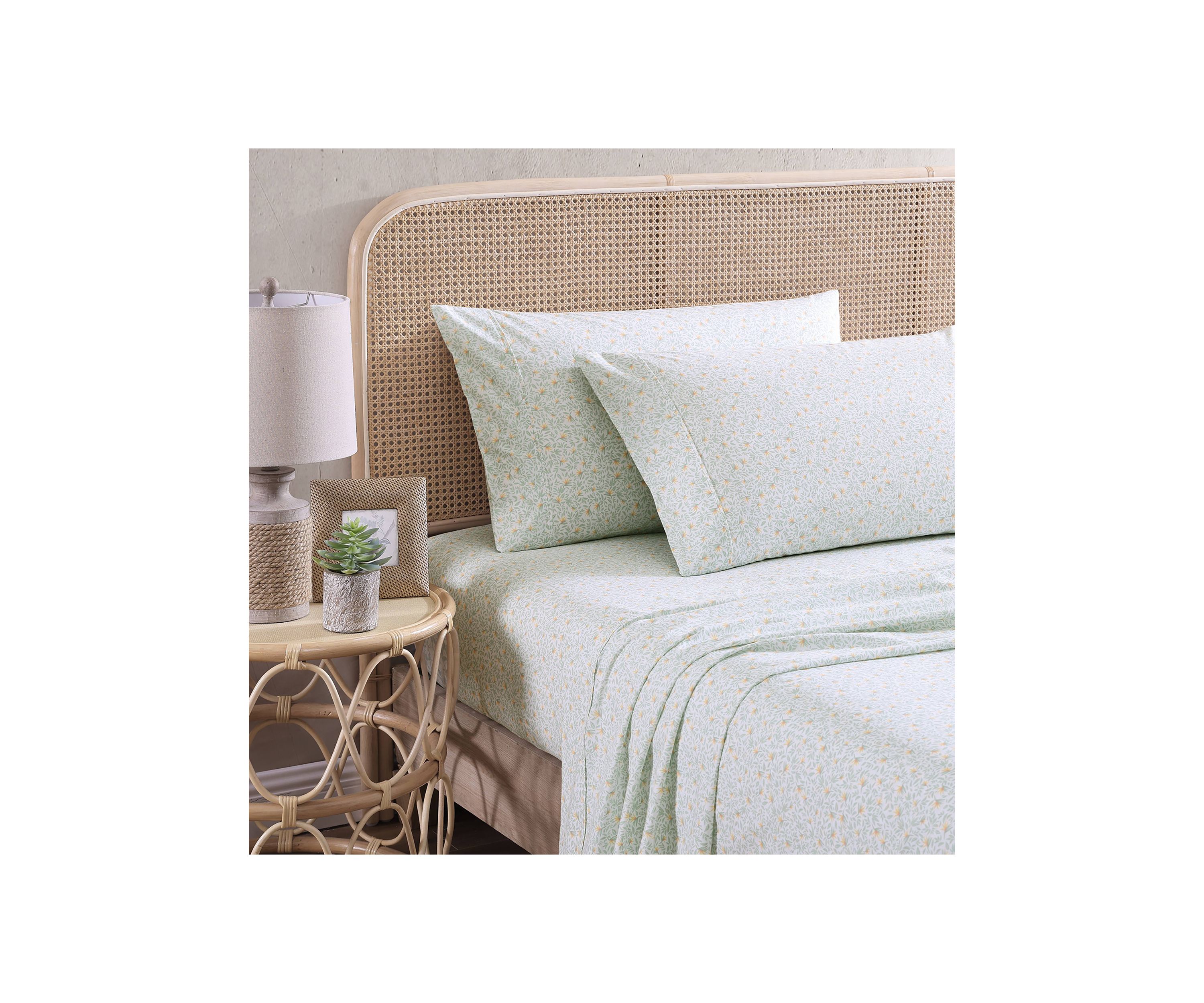 Crane Flower Cotton Cooling Sheet Set