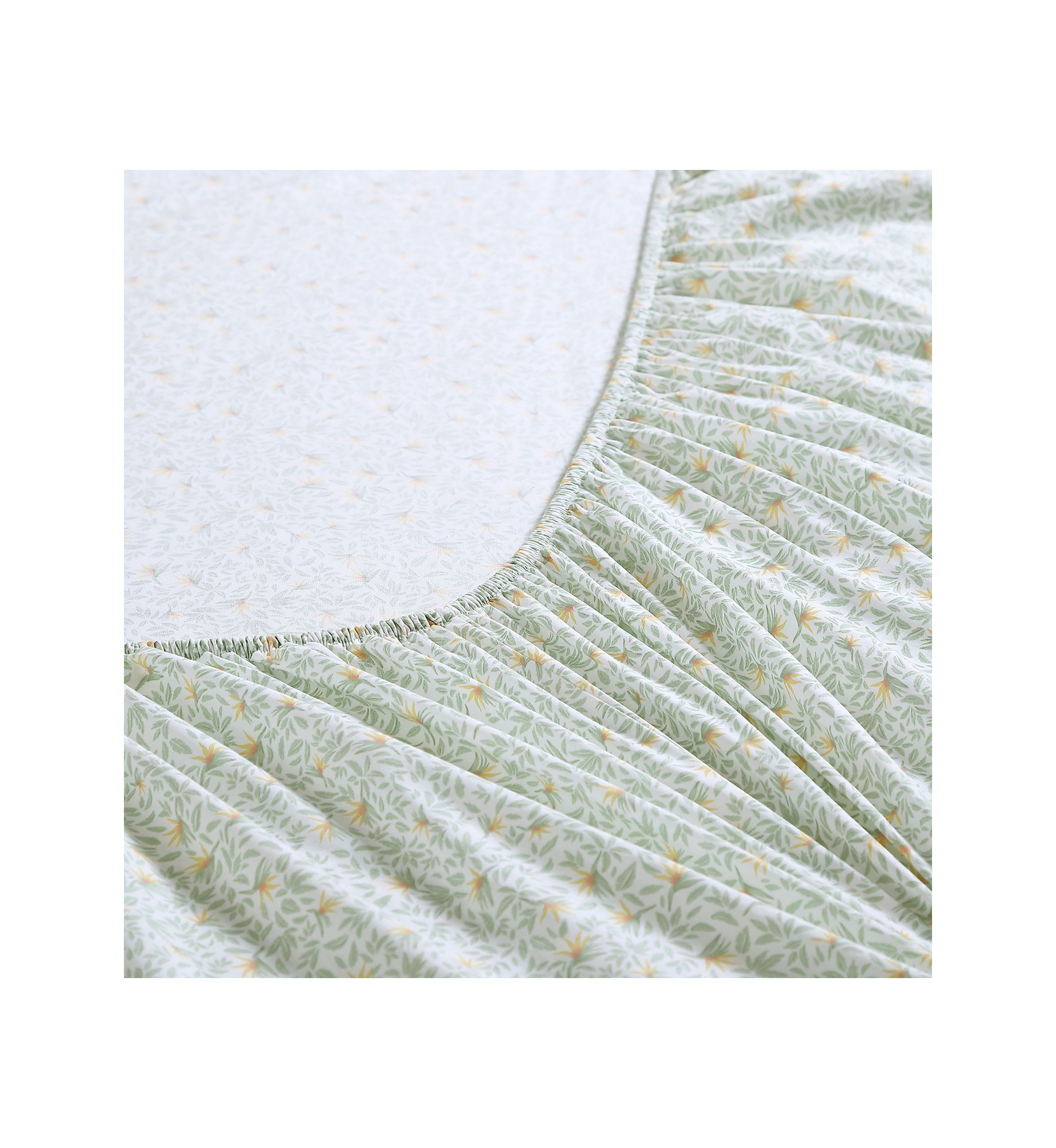 Crane Flower Cotton Cooling Sheet Set