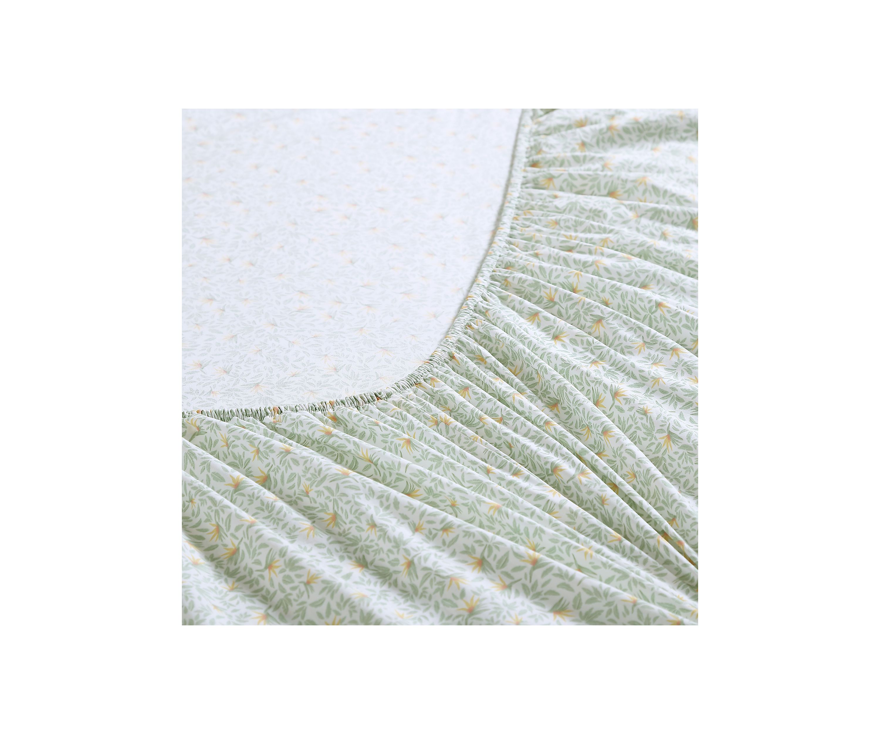Crane Flower Cotton Cooling Sheet Set