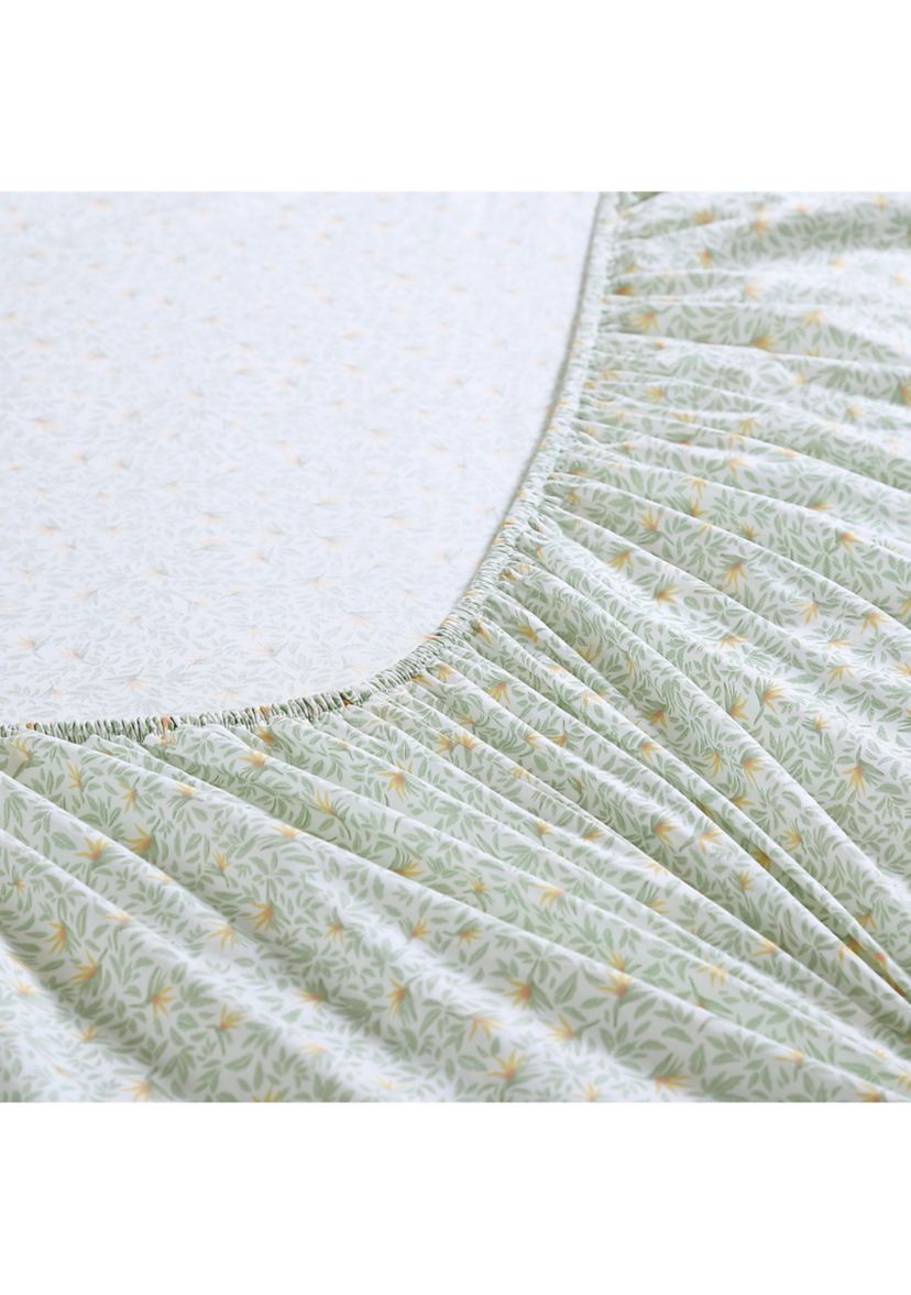 Crane Flower Cotton Cooling Sheet Set