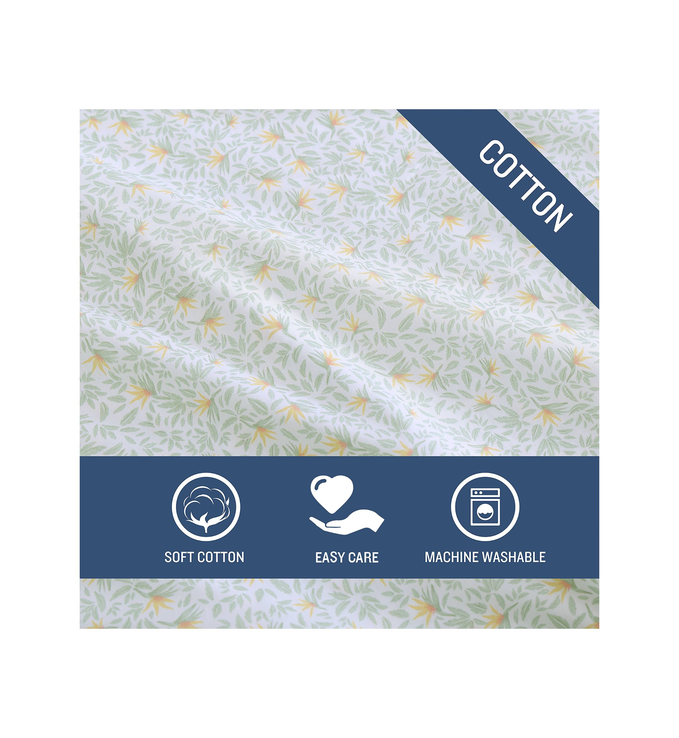 Crane Flower Cotton Cooling Sheet Set