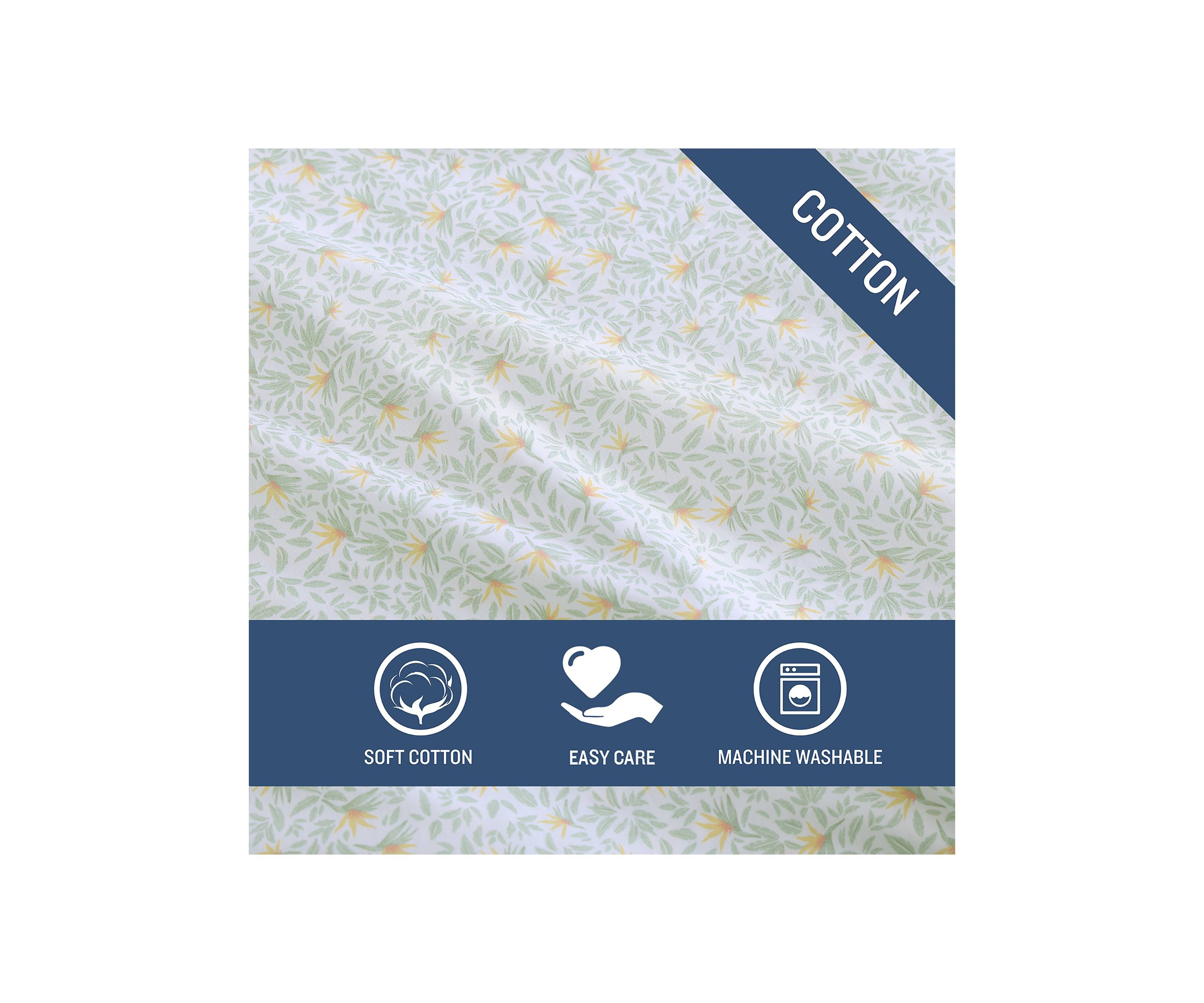 Crane Flower Cotton Cooling Sheet Set