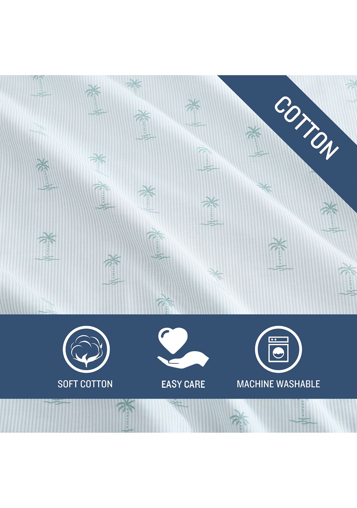 Kew Palms 100% Cotton Sheet Set