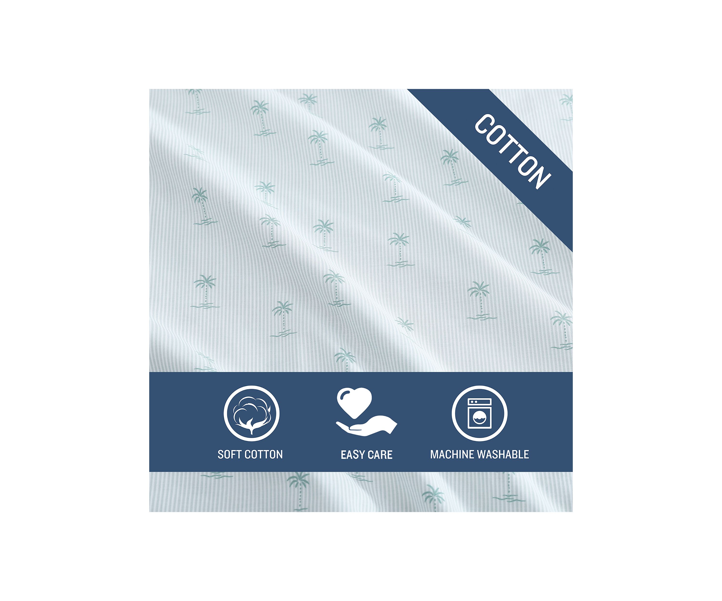Kew Palms 100% Cotton Sheet Set