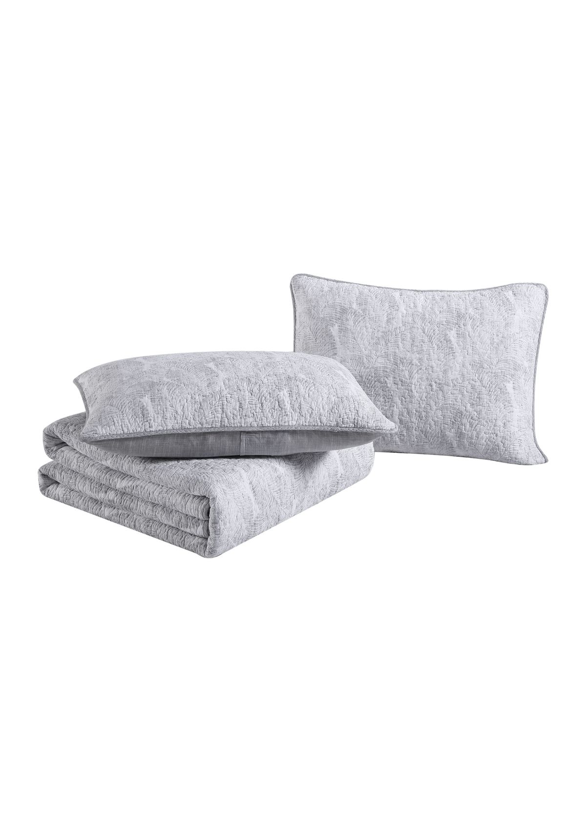 Distressed Water Leaves 2-Piece Quilt Set