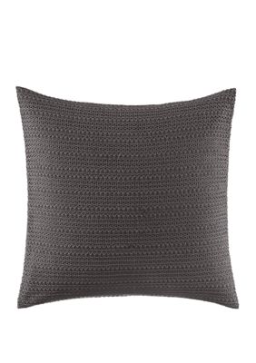 Vera Wang 18 In X 18 In Verge Cotton Decorative Pillow