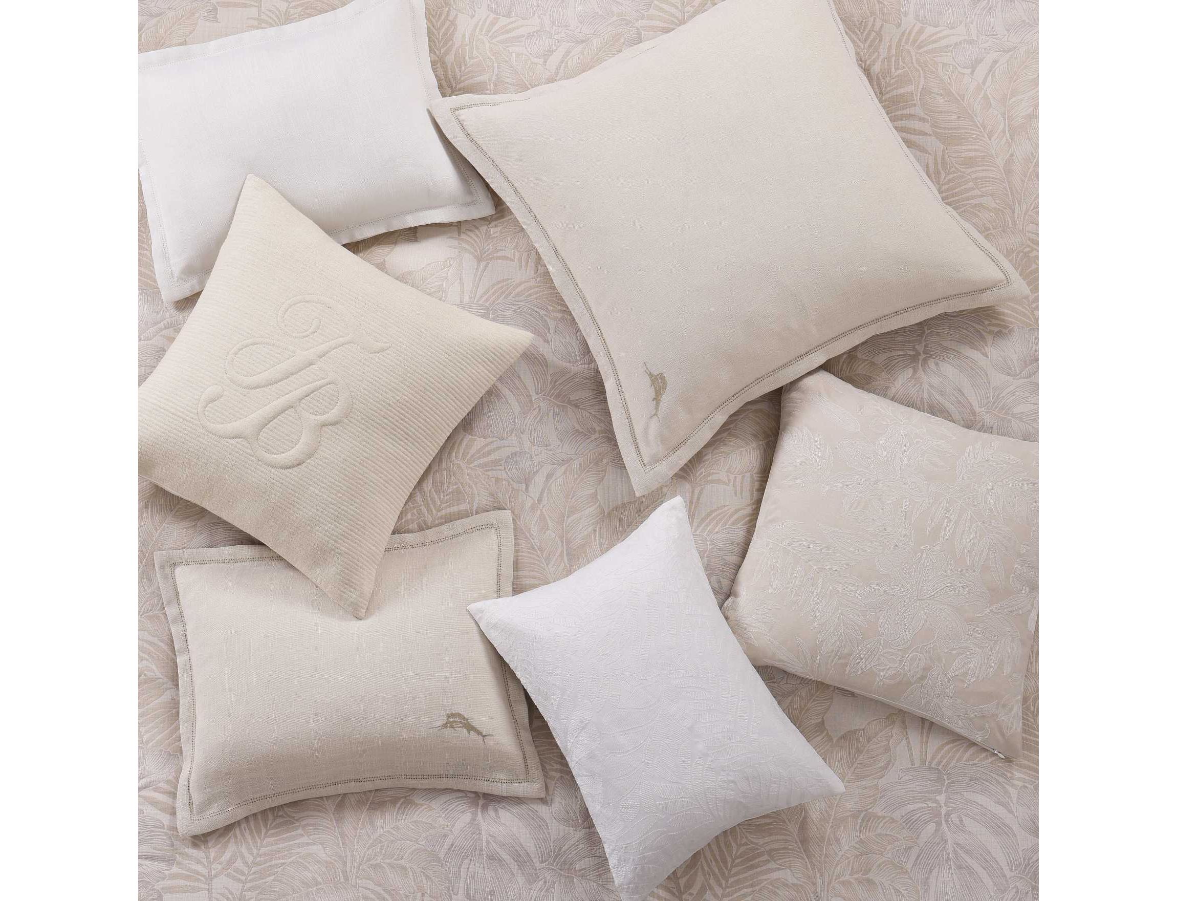 Island Estate Embroidered Floral Microfiber Decorative Pillow