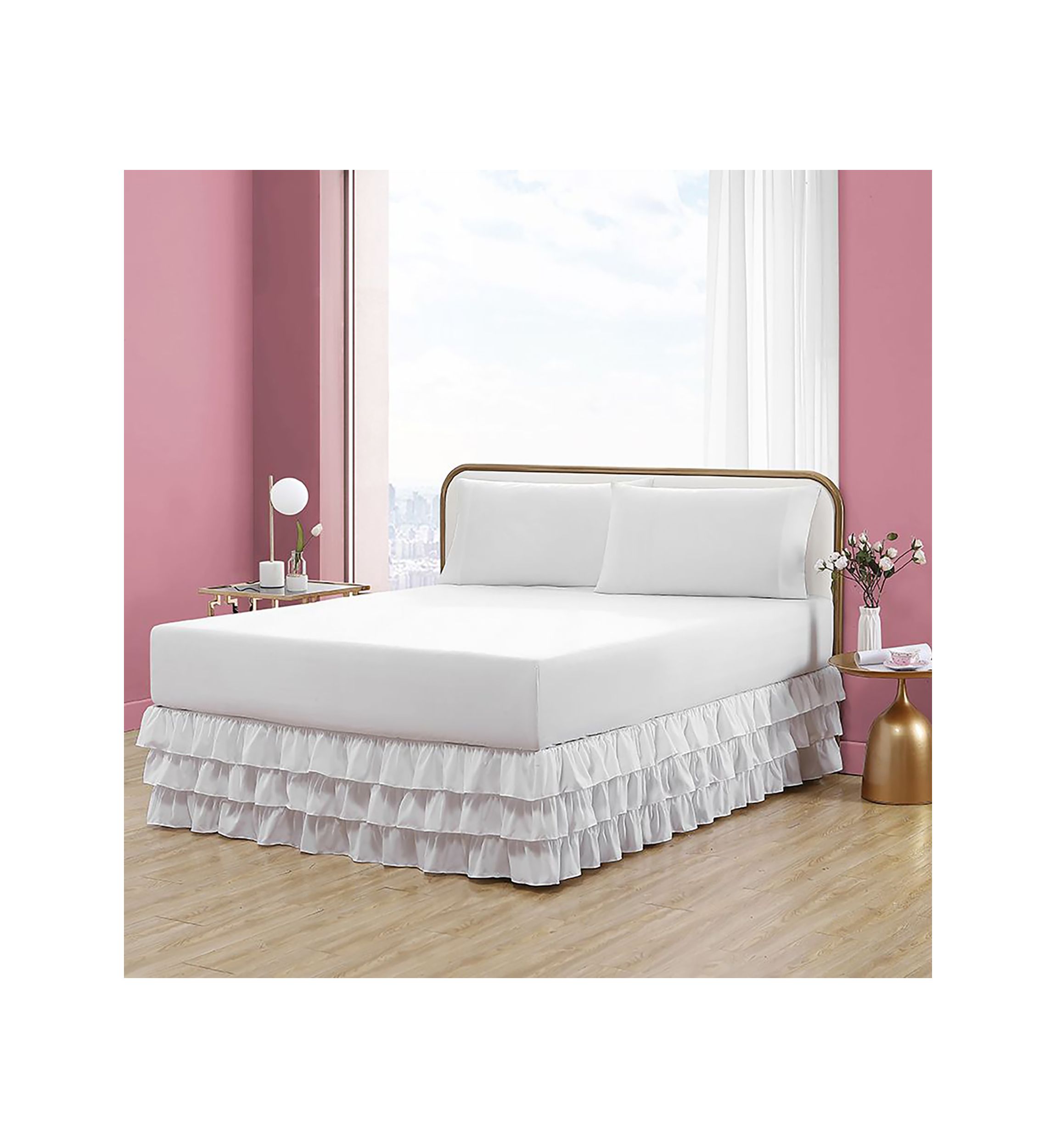 BJ Solid Ruffled Bedskirt