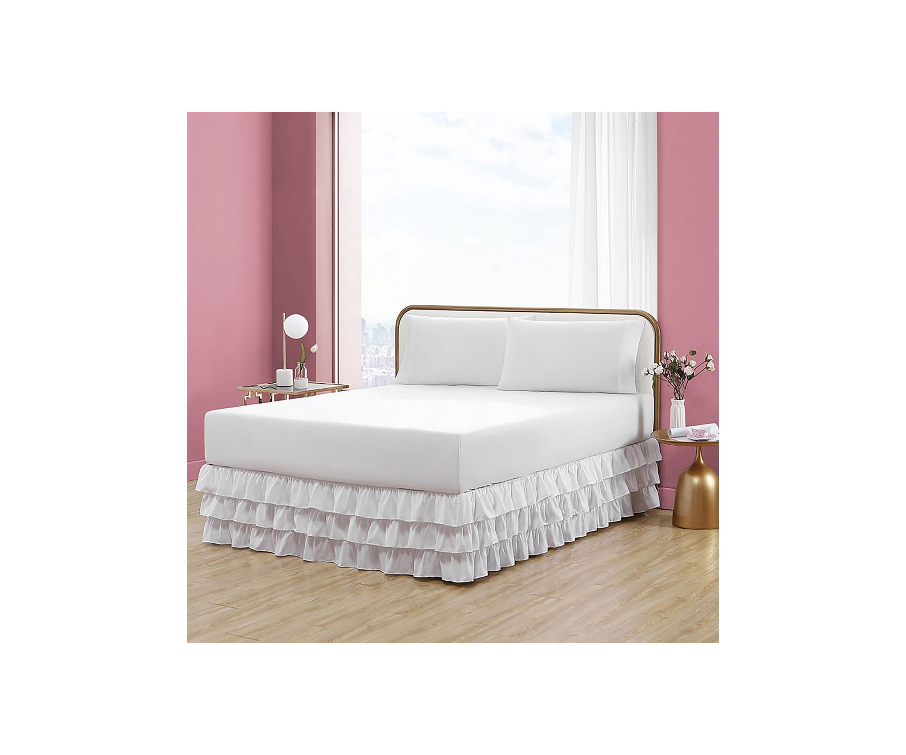 BJ Solid Ruffled Bedskirt