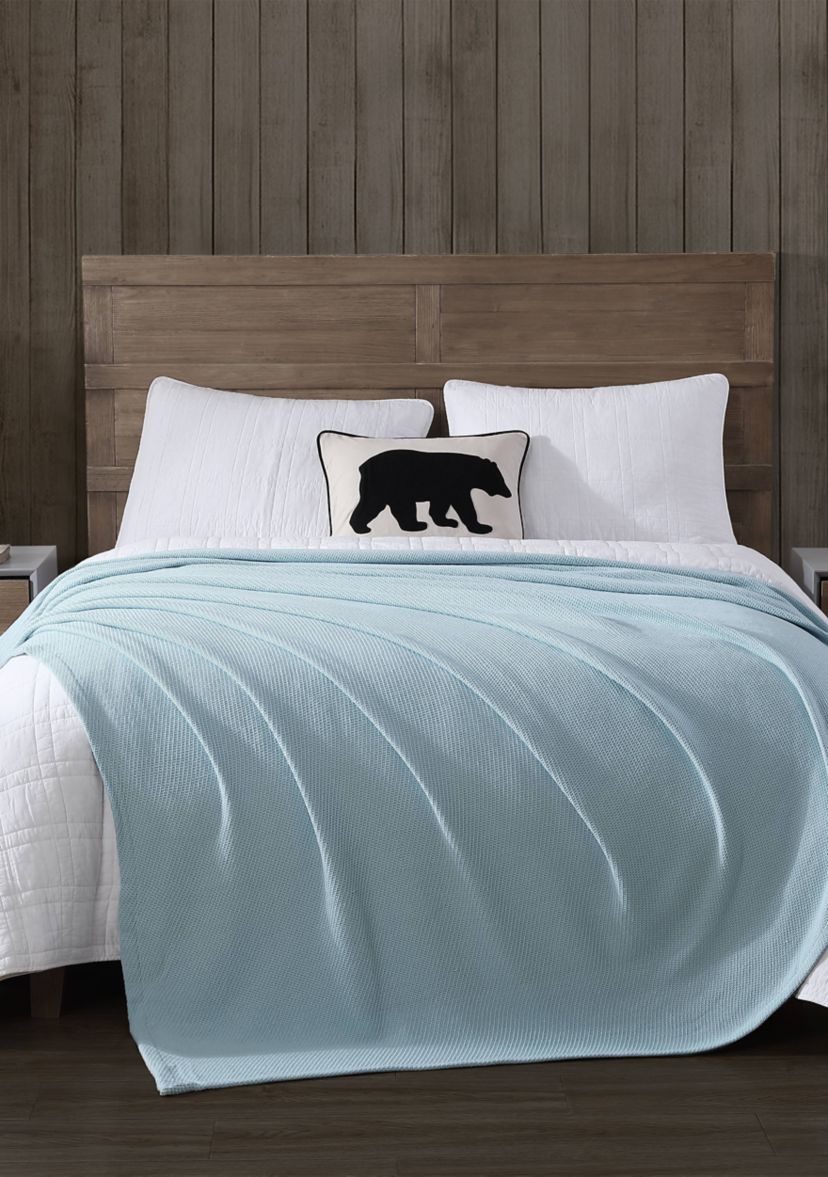 Textured Twill Hypoallergenic Solid Blanket