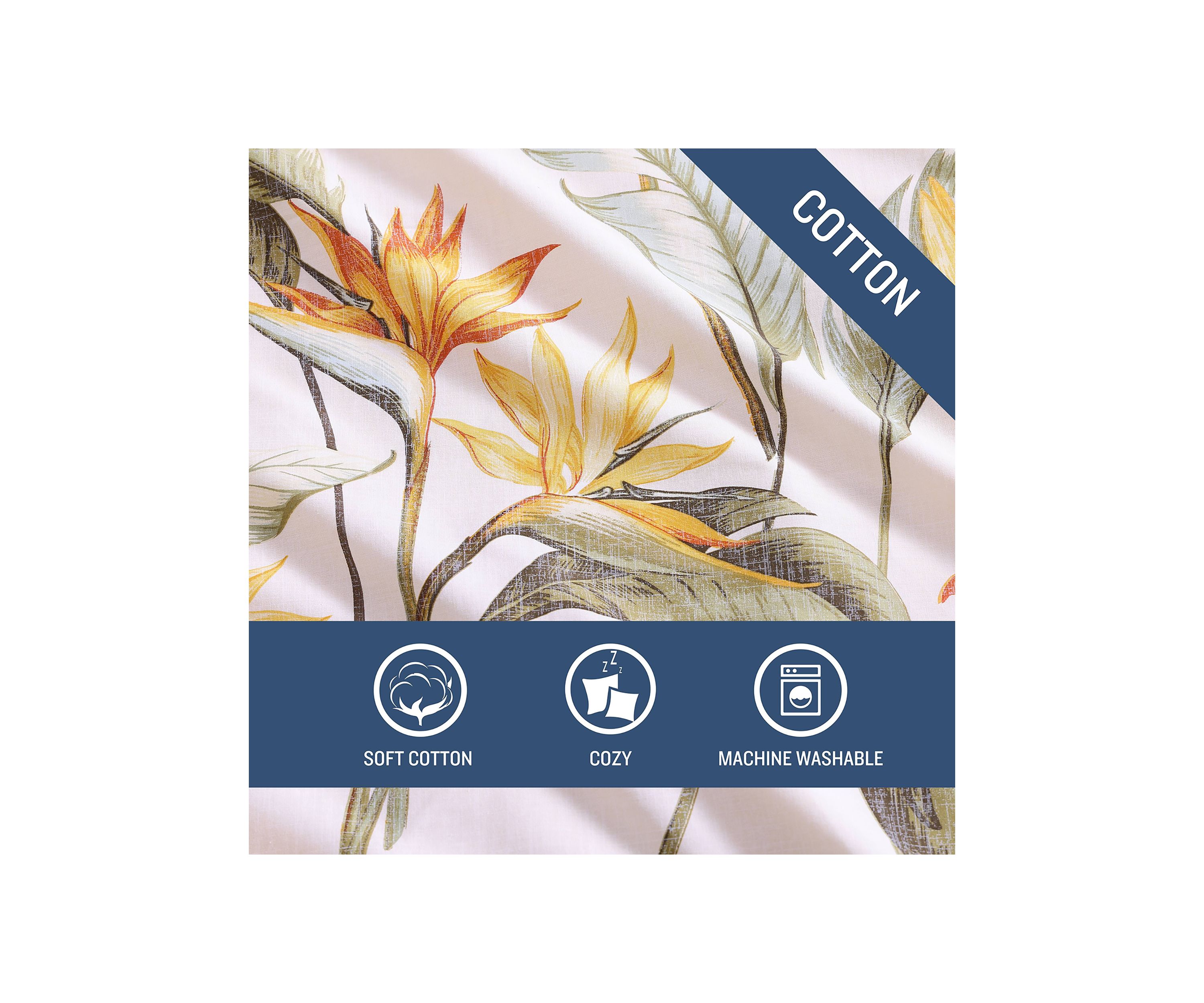 Birds Of Paradise 3-Piece Duvet Cover Set