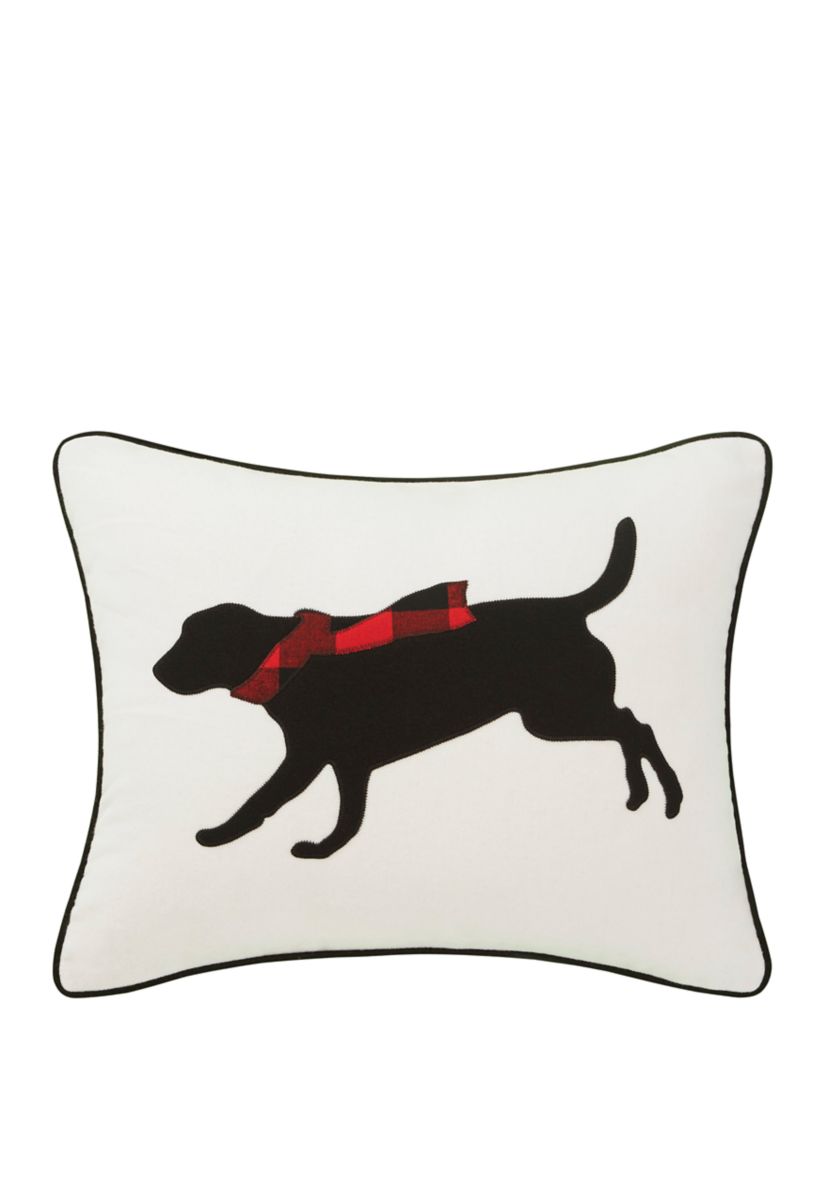 Winter Lab Red Decorative Pillow