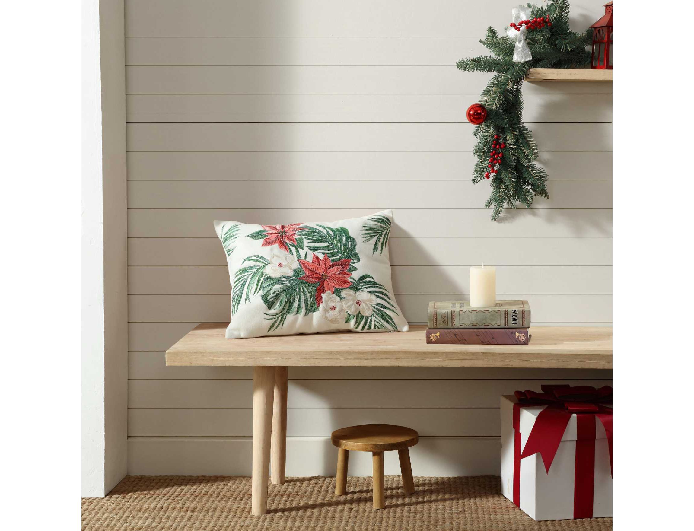 Festive Palms Microfiber Decorative Pillow