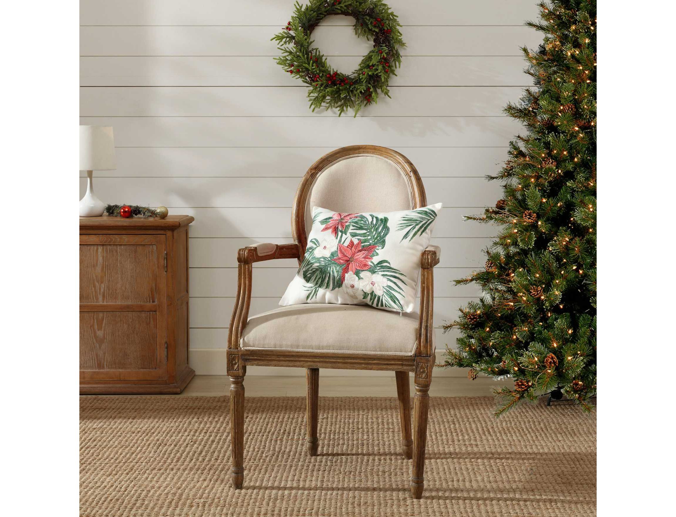 Festive Palms Microfiber Decorative Pillow