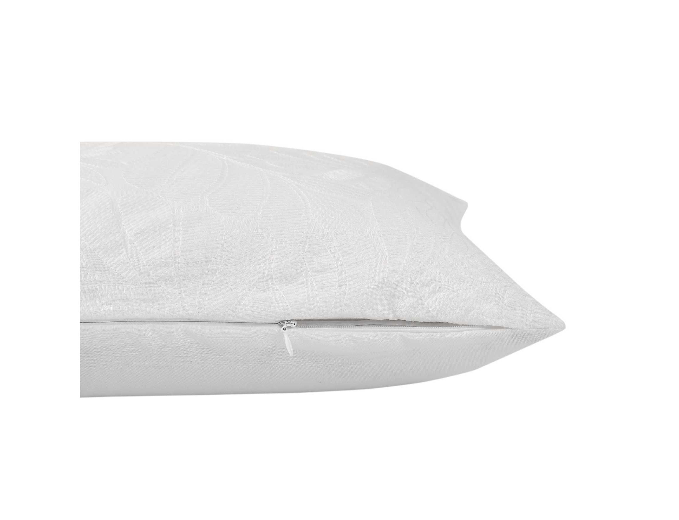 Island Estate Embroidered Leaf Microfiber Decorative Pillow