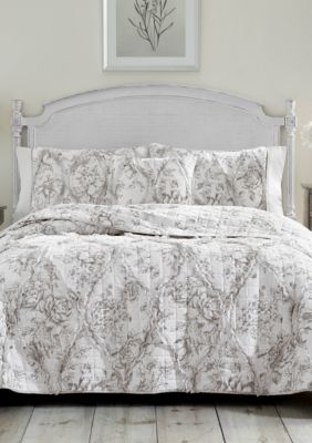 Laura Ashley Lena Gray King Quilt | belk