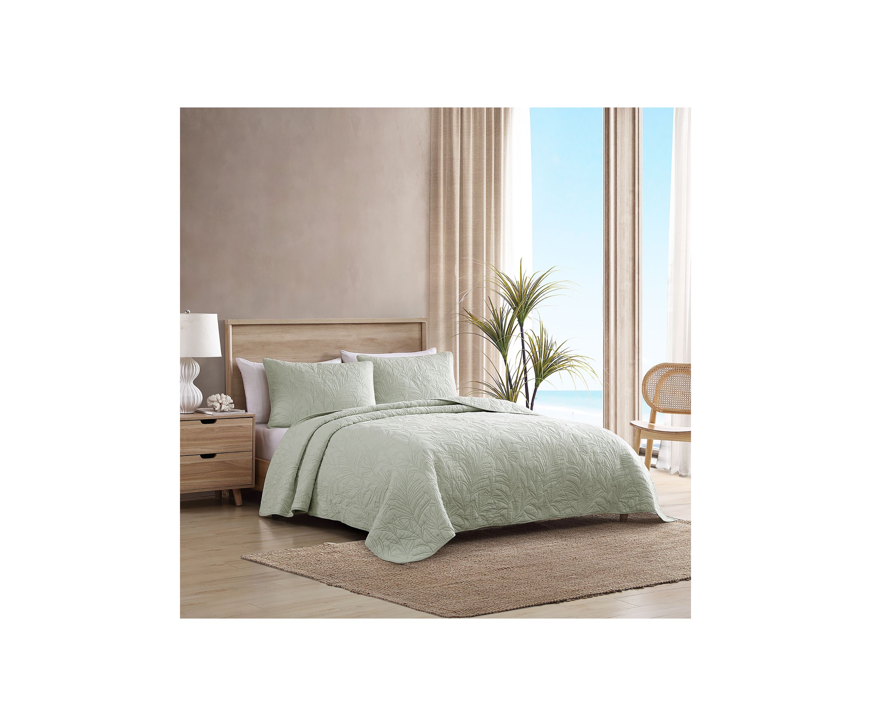 Solid Costa Sera Stitch 1-Piece Quilt