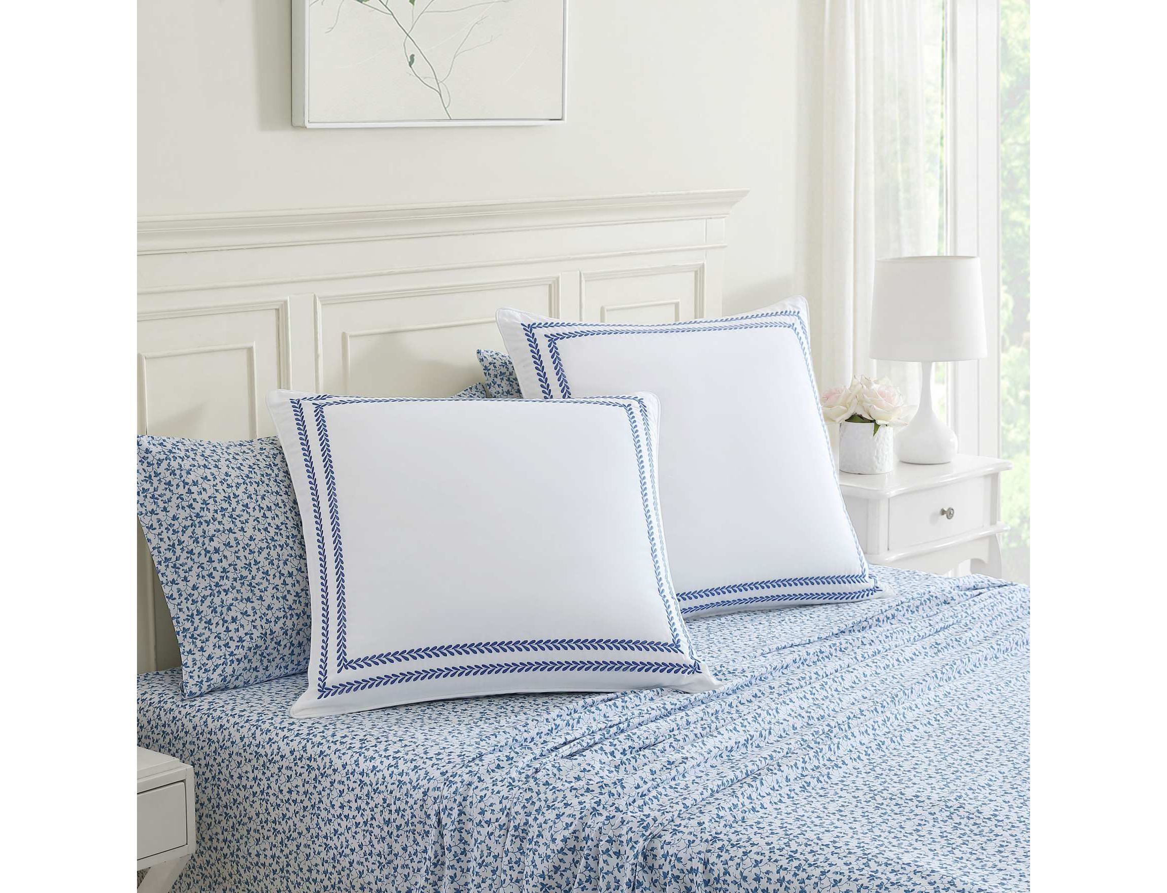 Stitched Vine Cotton Sham No Qlt