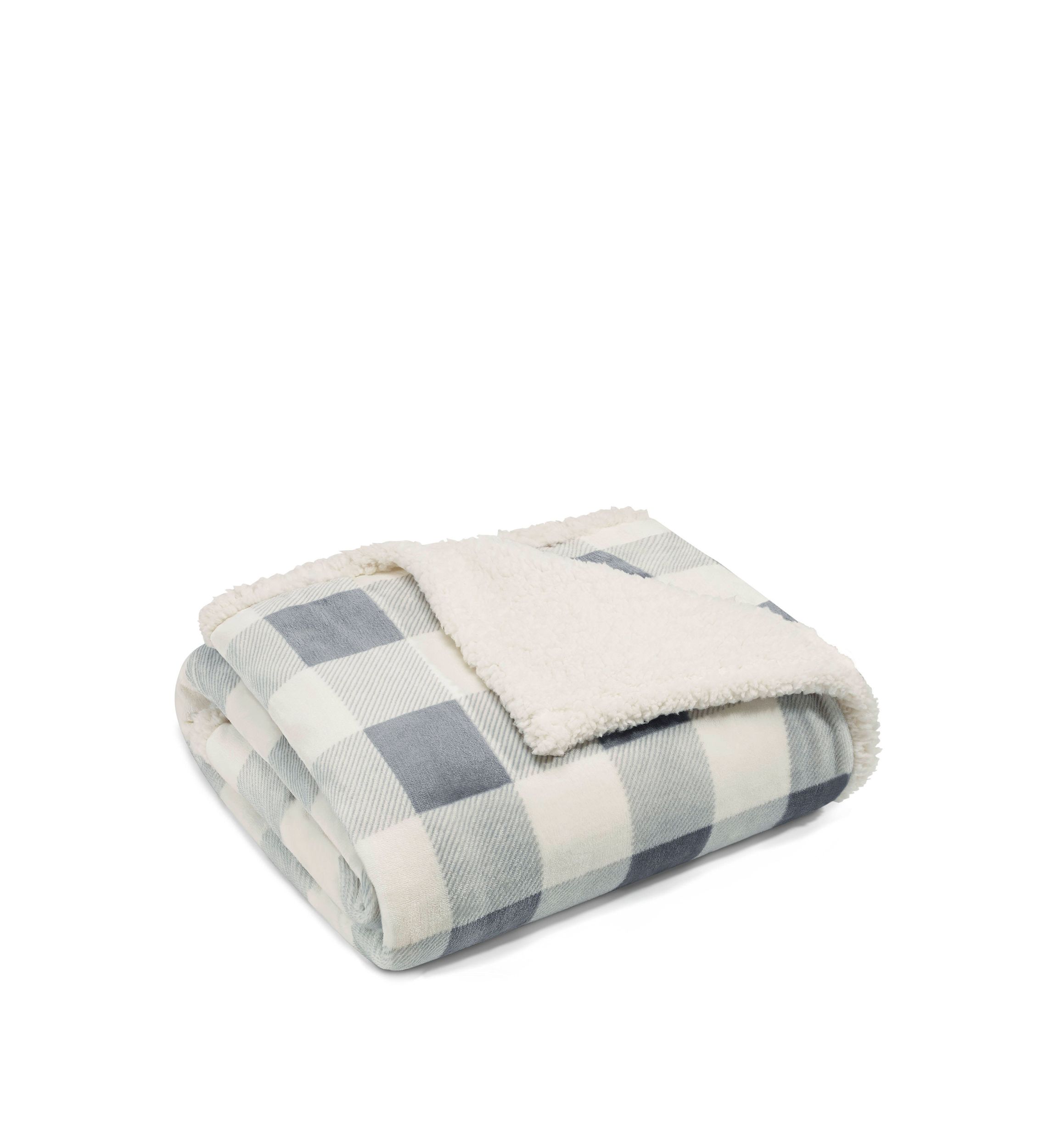 Mountain Plaid  Chrome Throw Blanket