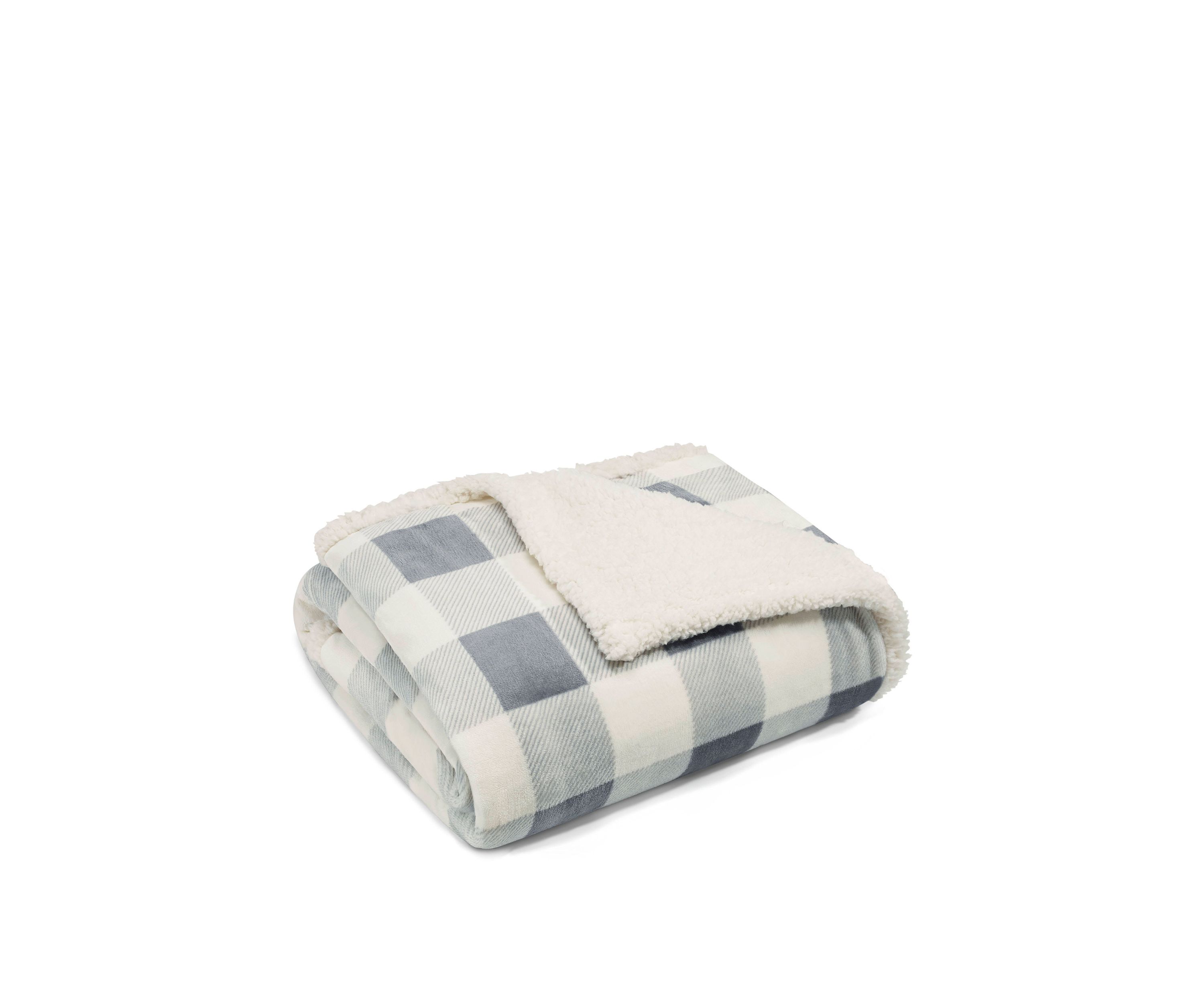 Mountain Plaid  Chrome Throw Blanket