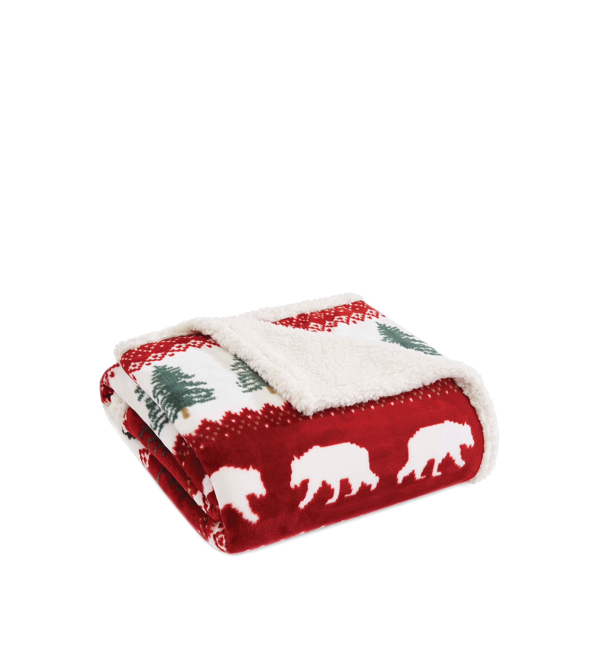 Grizzly Peak Red Throw Blanket