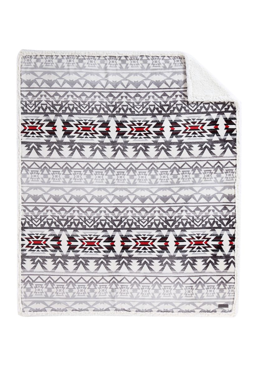 Clyde Hill Stripe Ultra Soft Plush Sherpa Throw