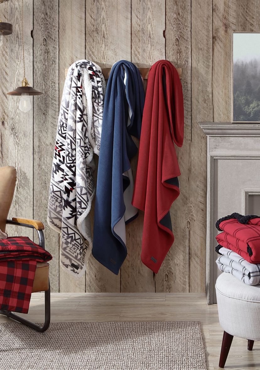 Clyde Hill Stripe Ultra Soft Plush Sherpa Throw