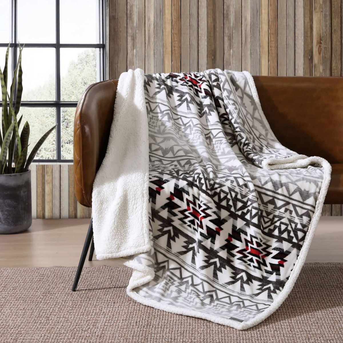 Clyde Hill Stripe Polyester Throw Blanket