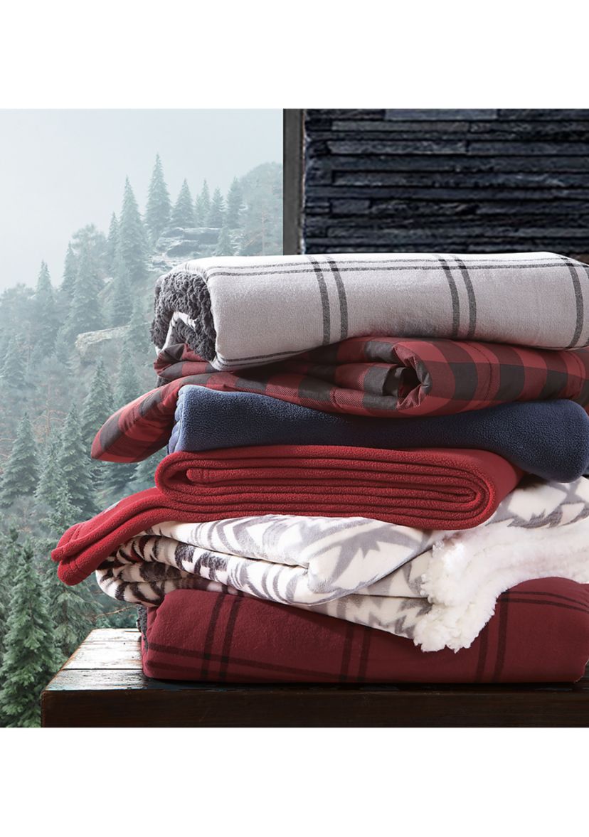 Clyde Hill Stripe Ultra Soft Plush Sherpa Throw