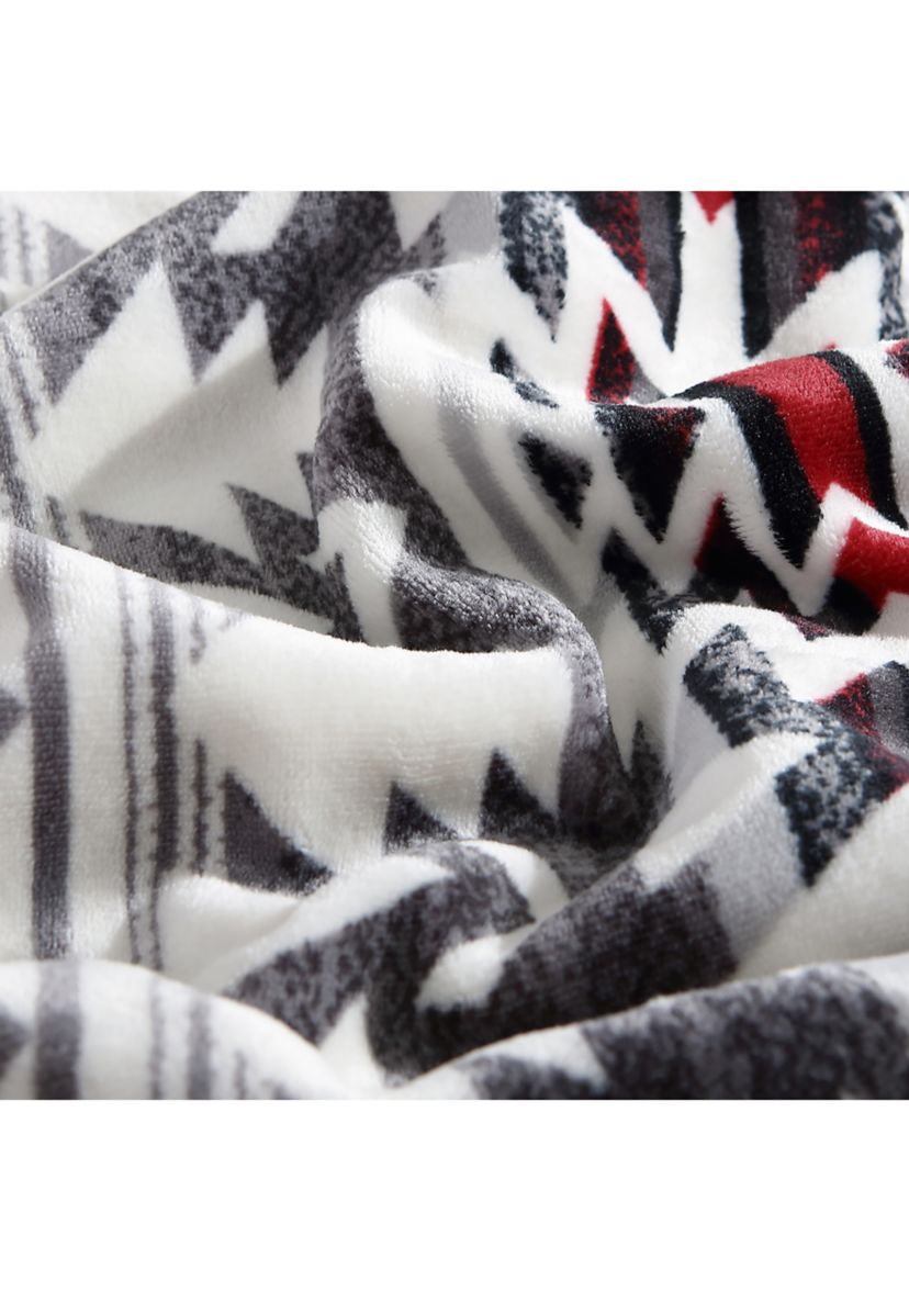Clyde Hill Stripe Ultra Soft Plush Sherpa Throw