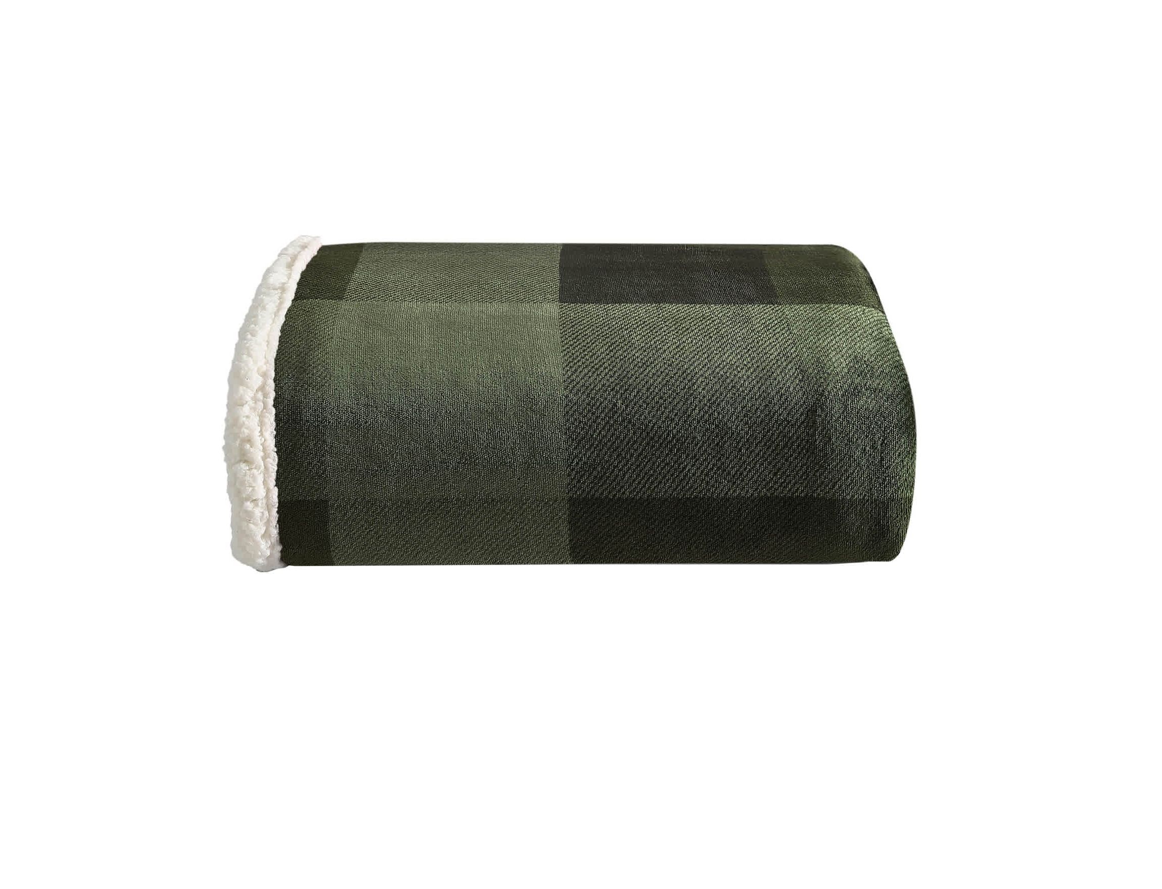 Pine Plaid Polyester Throw Blanket