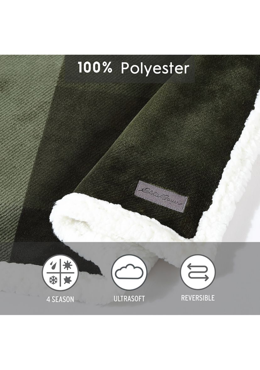 Pine Plaid 1-Piece Ultra Sherpa Throw