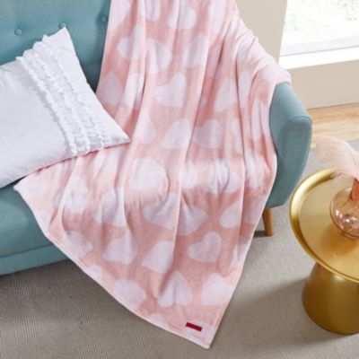 Betsey Johnson Dotted Heart Polyester Throw Blanket