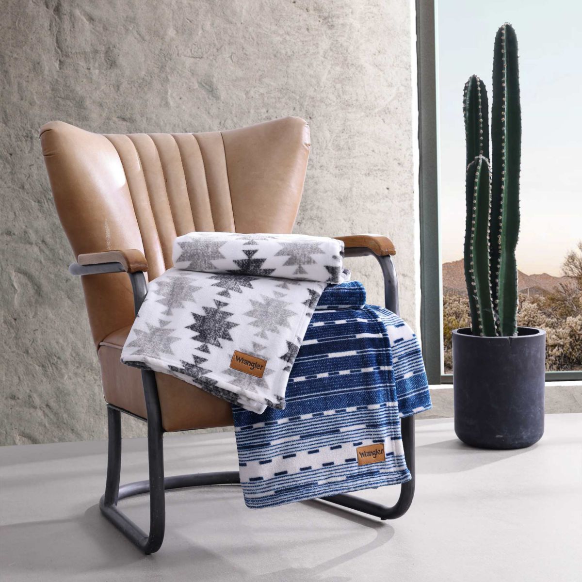Canyon Ikat Polyester Throw Blanket