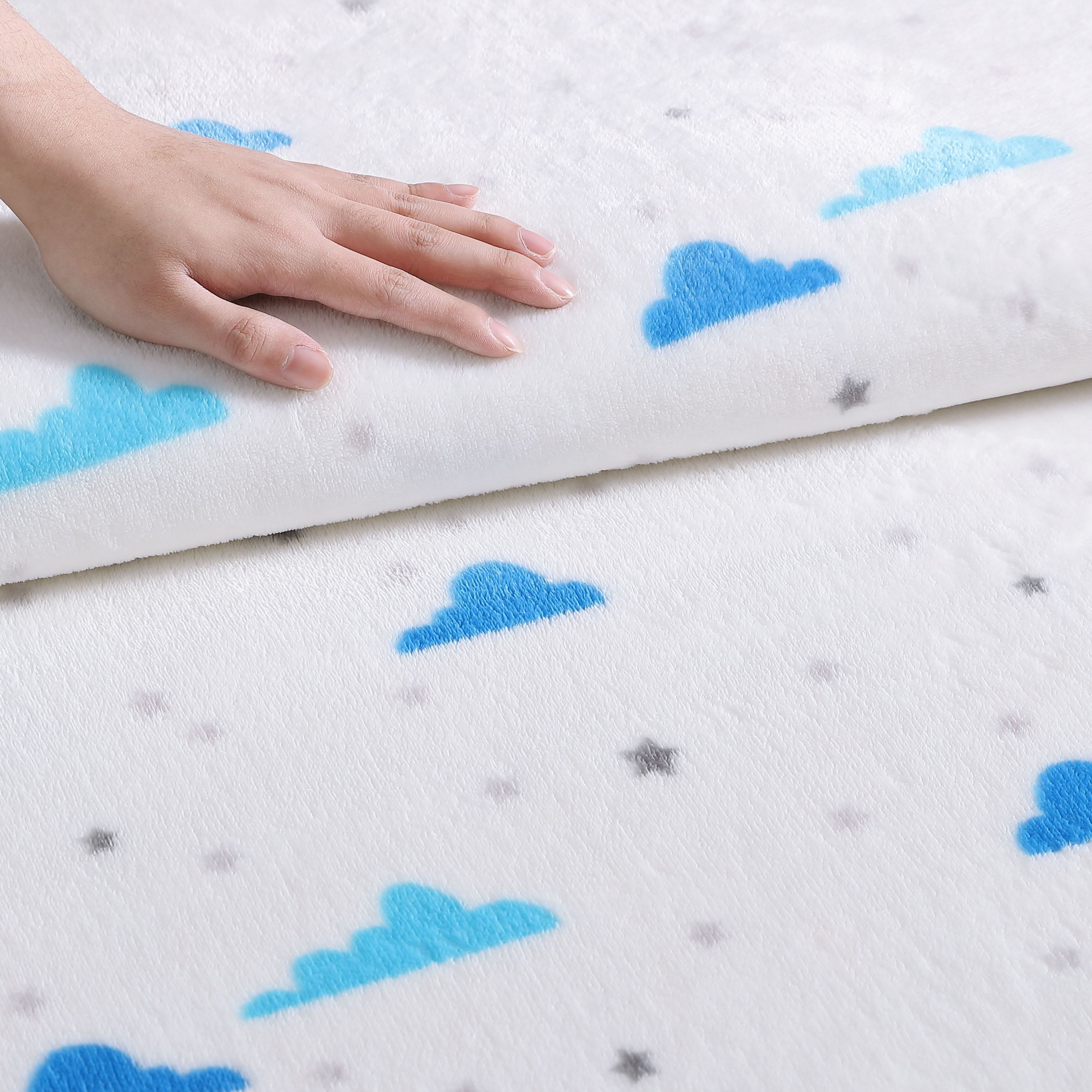 Cloud Flannel Fleece - Reversible Throw Blanket