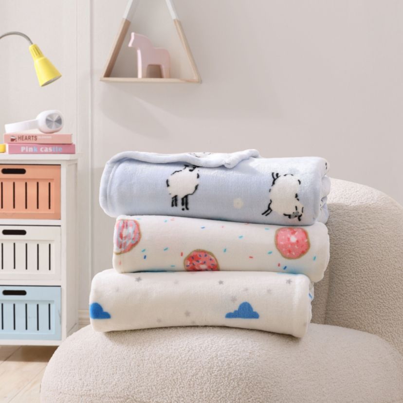 Cloud Flannel Fleece - Reversible Throw Blanket